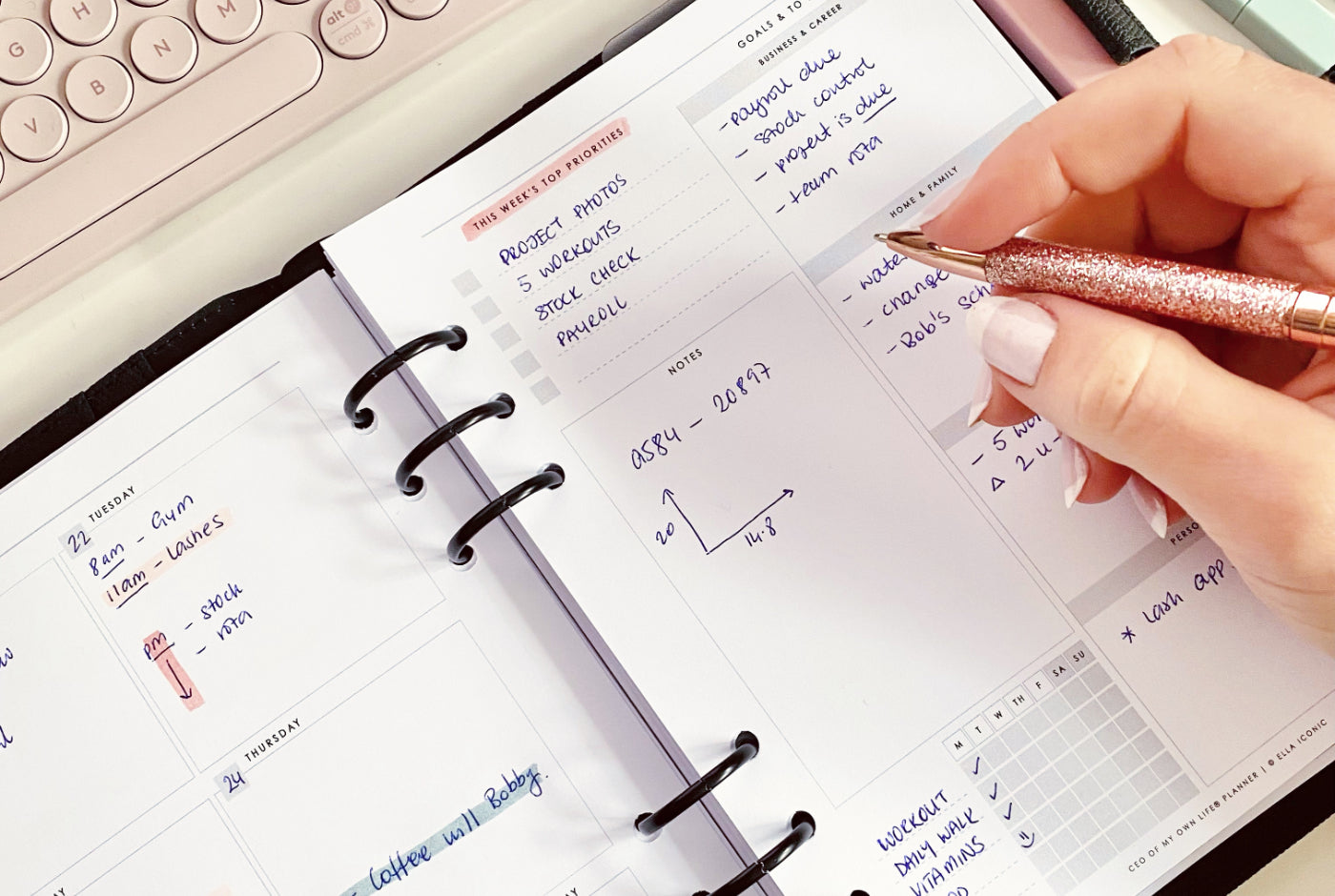 How to set up your Ella Iconic Personal Organiser to suit your life