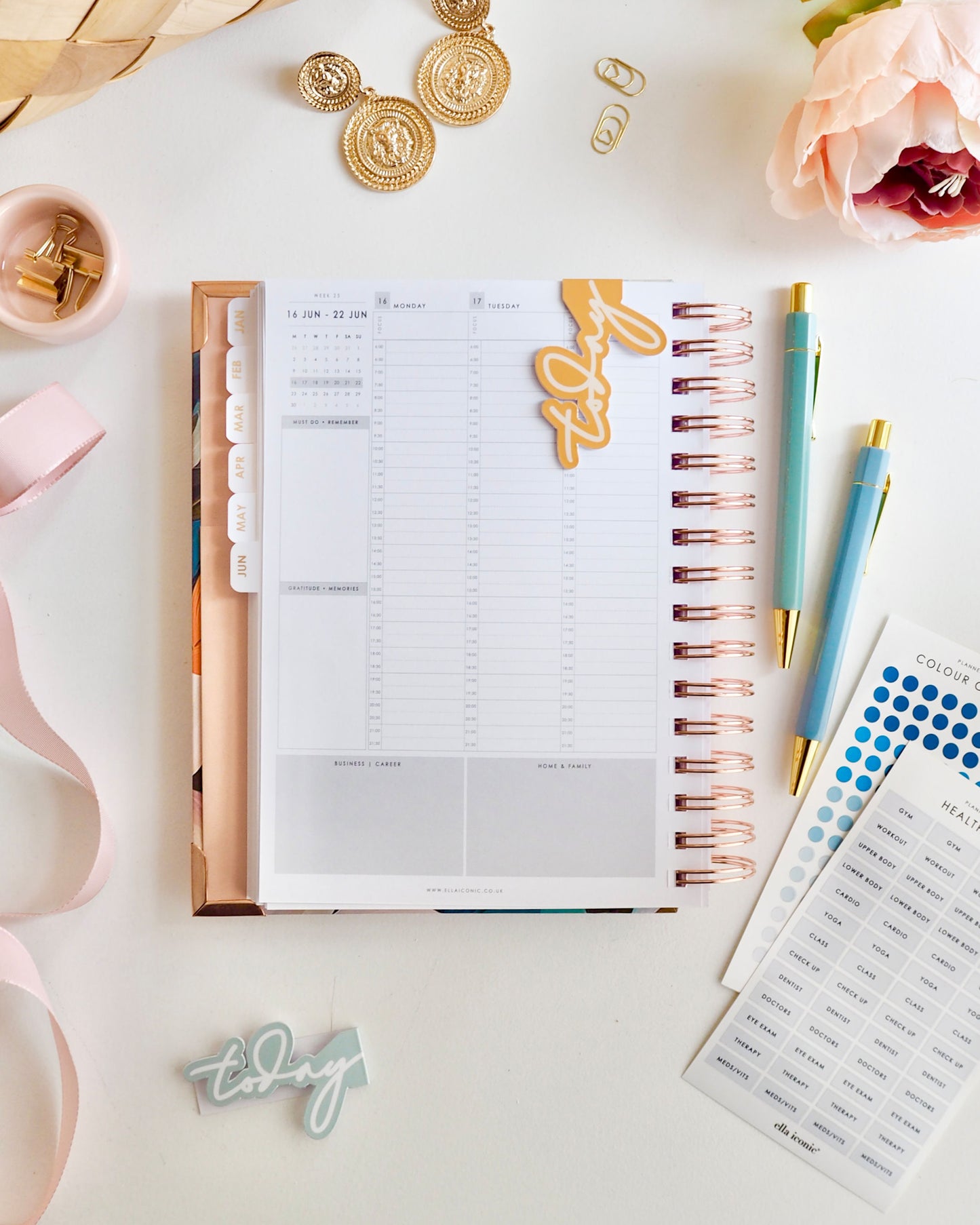 2026 Weekly Life Planner - Blooms -  CEO of My Own Life® Planner - ella iconic® UK