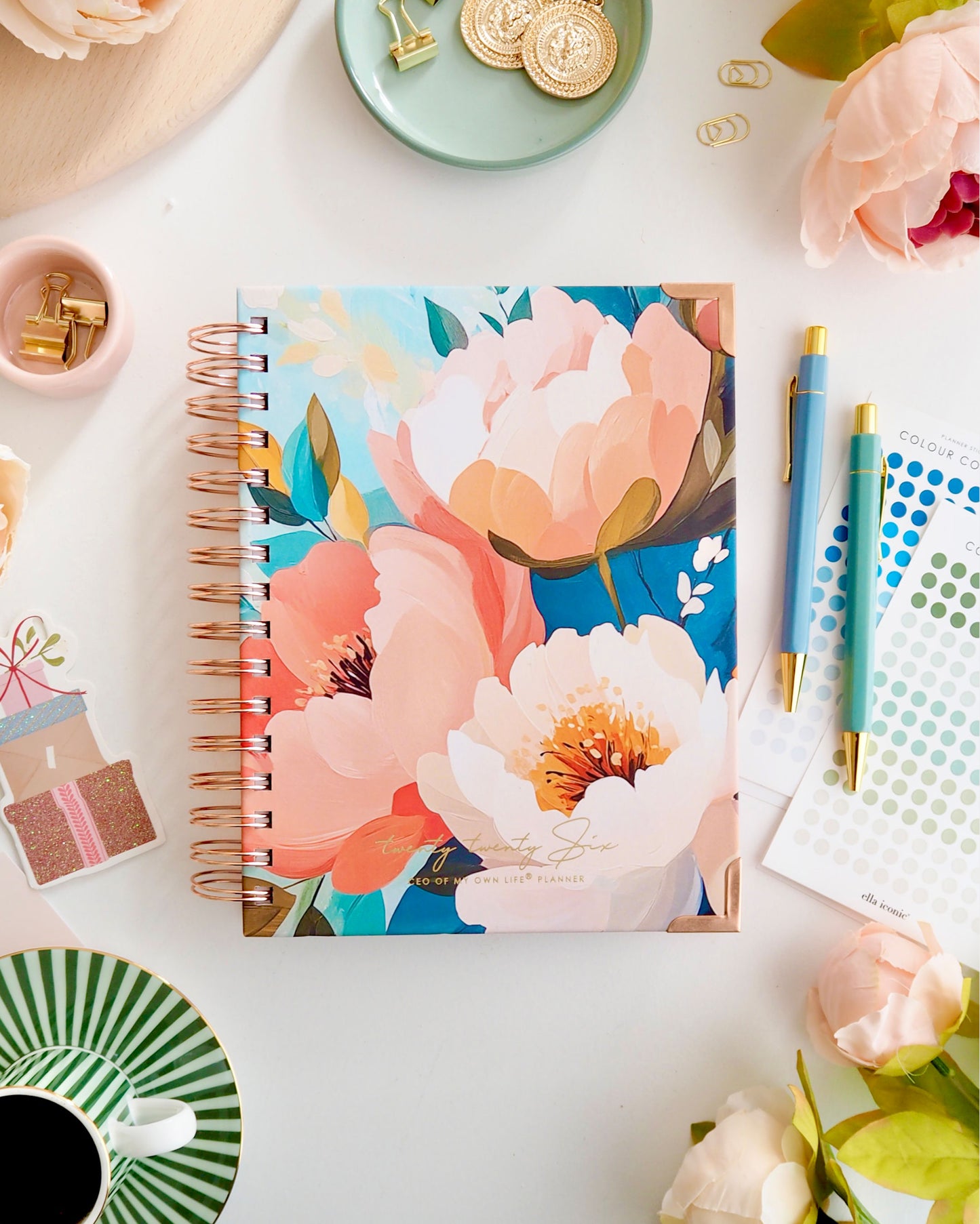 2026 Weekly Life Planner - Blooms -  CEO of My Own Life® Planner - ella iconic® UK