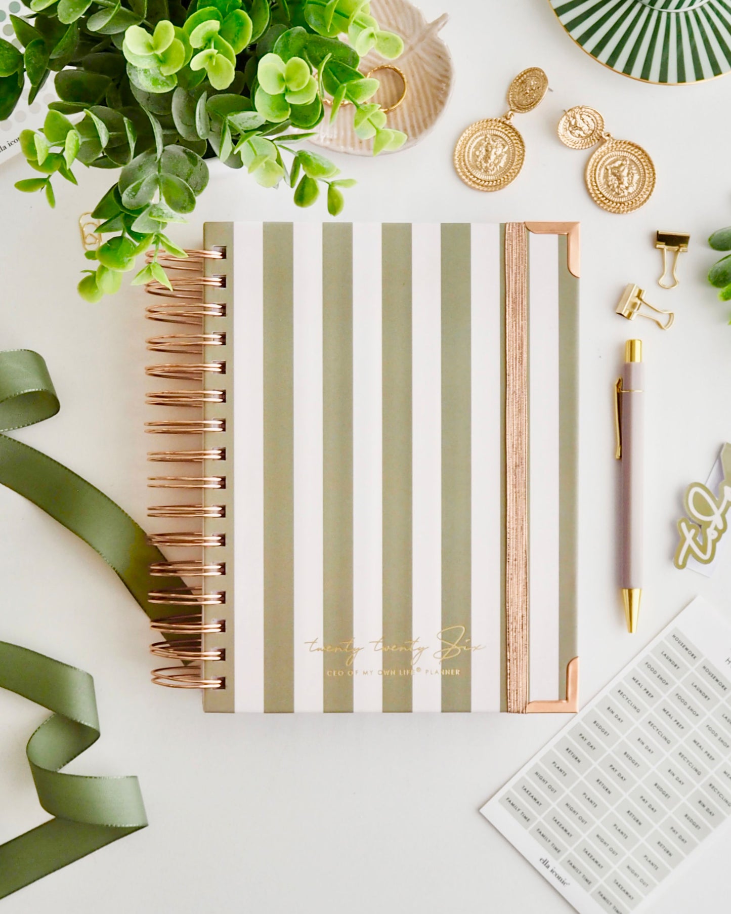 All-in-one 2026 Weekly Life Planner - CEO of My Own Life® Planner - ella iconic - Olive