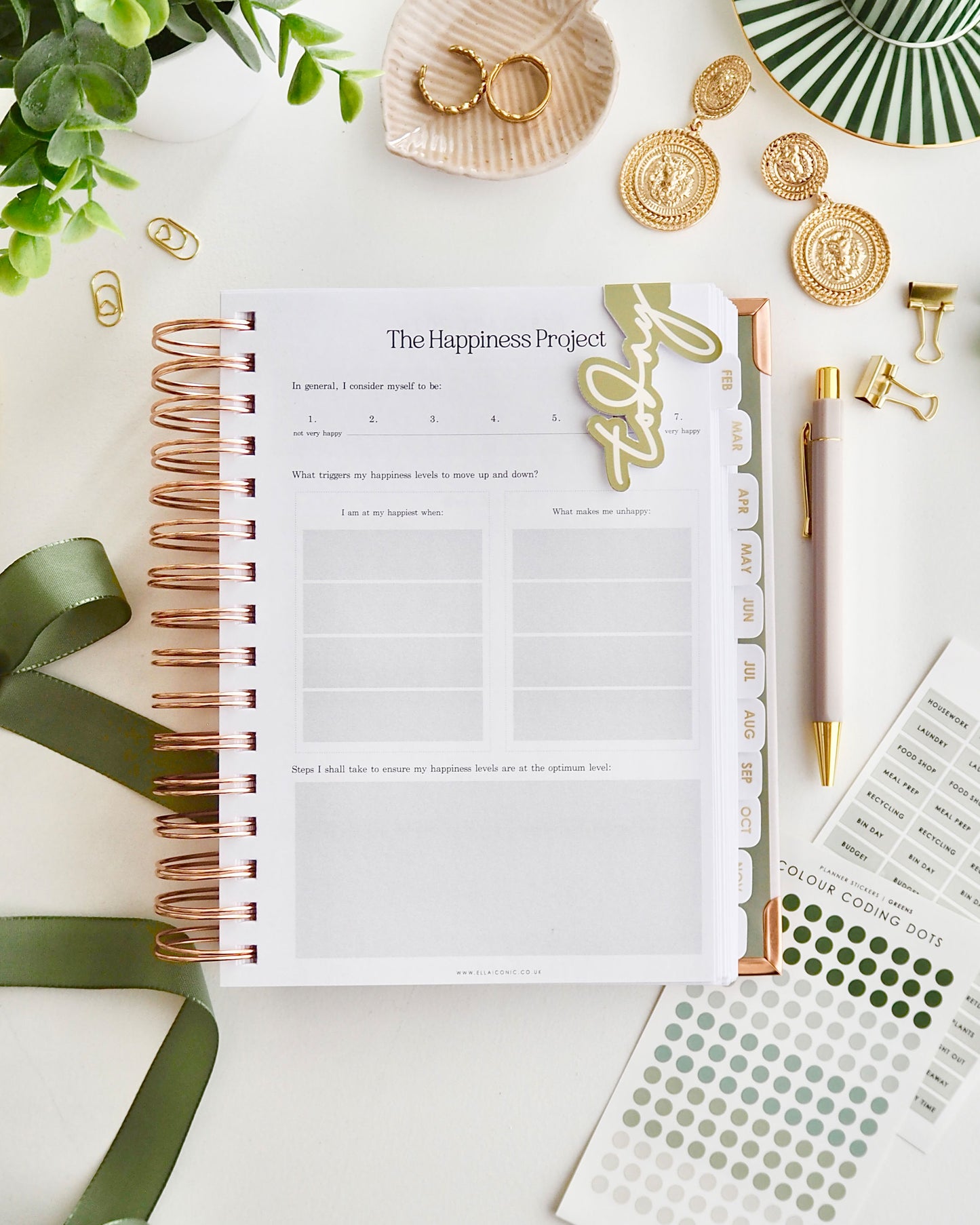 All-in-one 2026 Weekly Life Planner - CEO of My Own Life® Planner - ella iconic - Olive