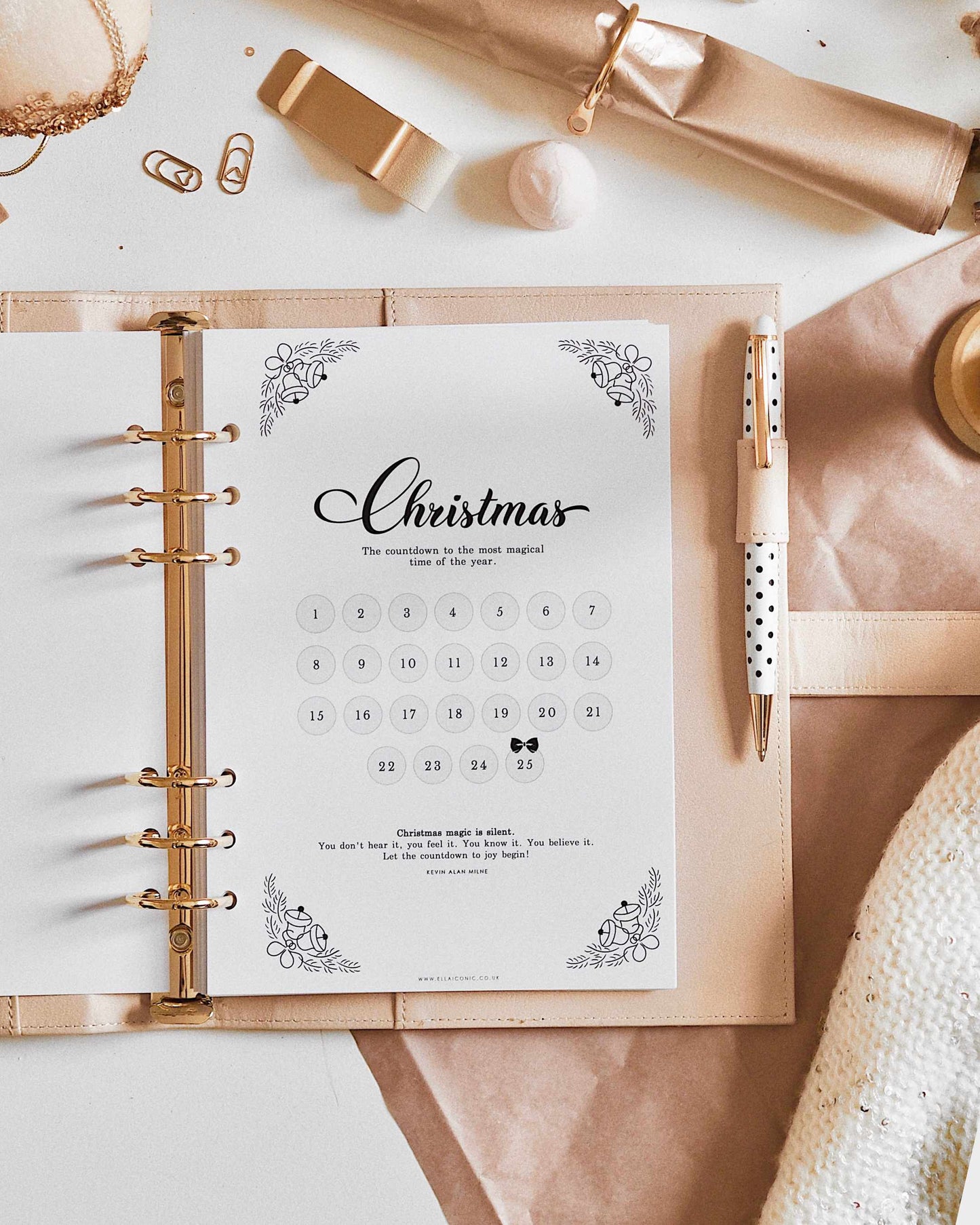 The ultimate Christmas Planner A5 Planner Inserts for 6 Ring Binders - ella iconic® UK