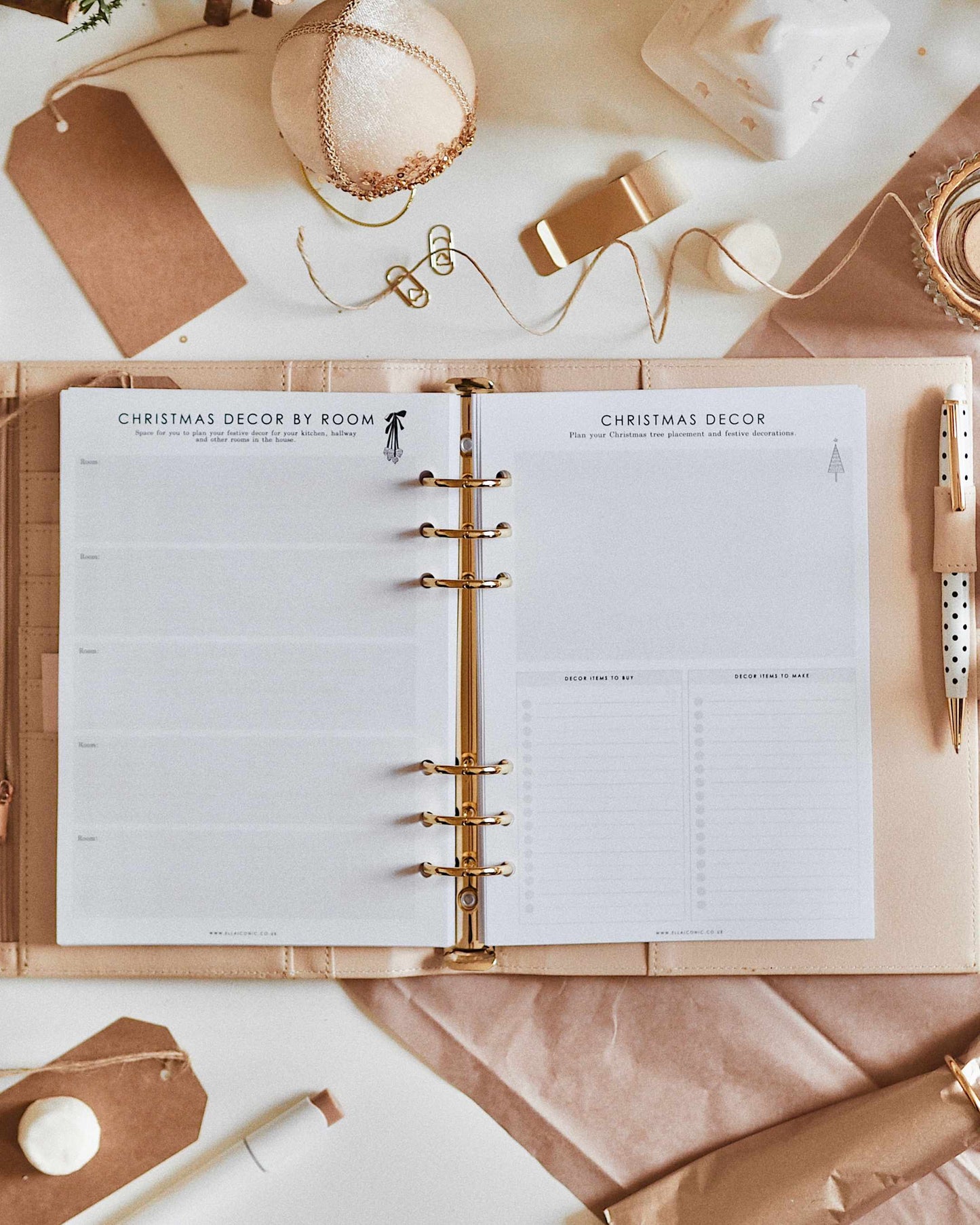 The ultimate Christmas Planner A5 Planner Inserts for 6 Ring Binders - ella iconic® UK