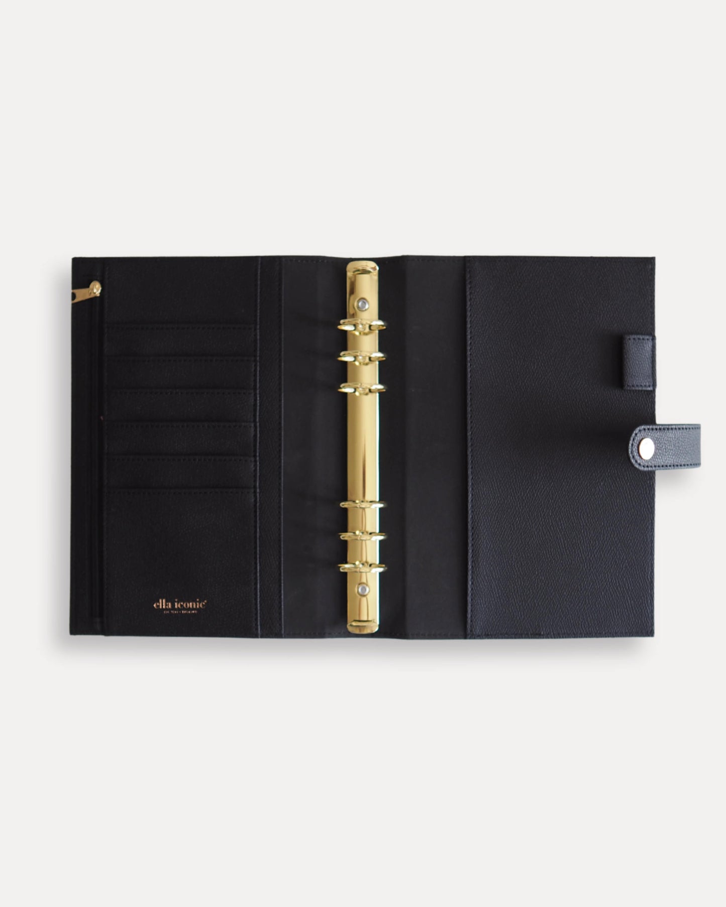 Black A5 Vegan Leather Organiser Ring Binder Life Planner - CEO of My Own Life® Planner - ella iconic®