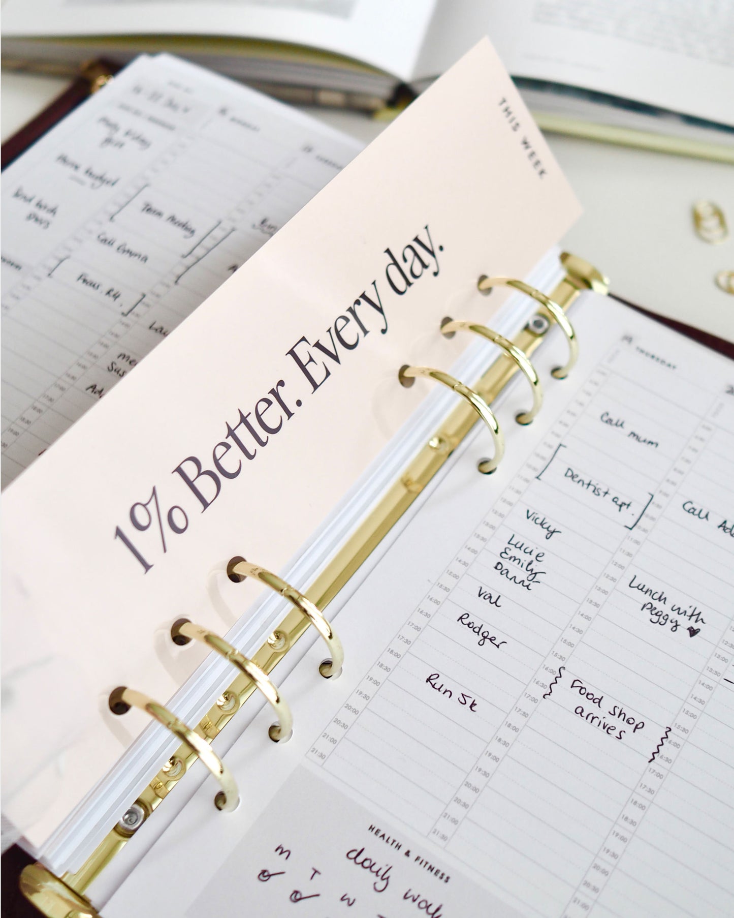 Blush 'This Week' Planner Page Marker for A5 6-Ring Binders - ella iconic® UK