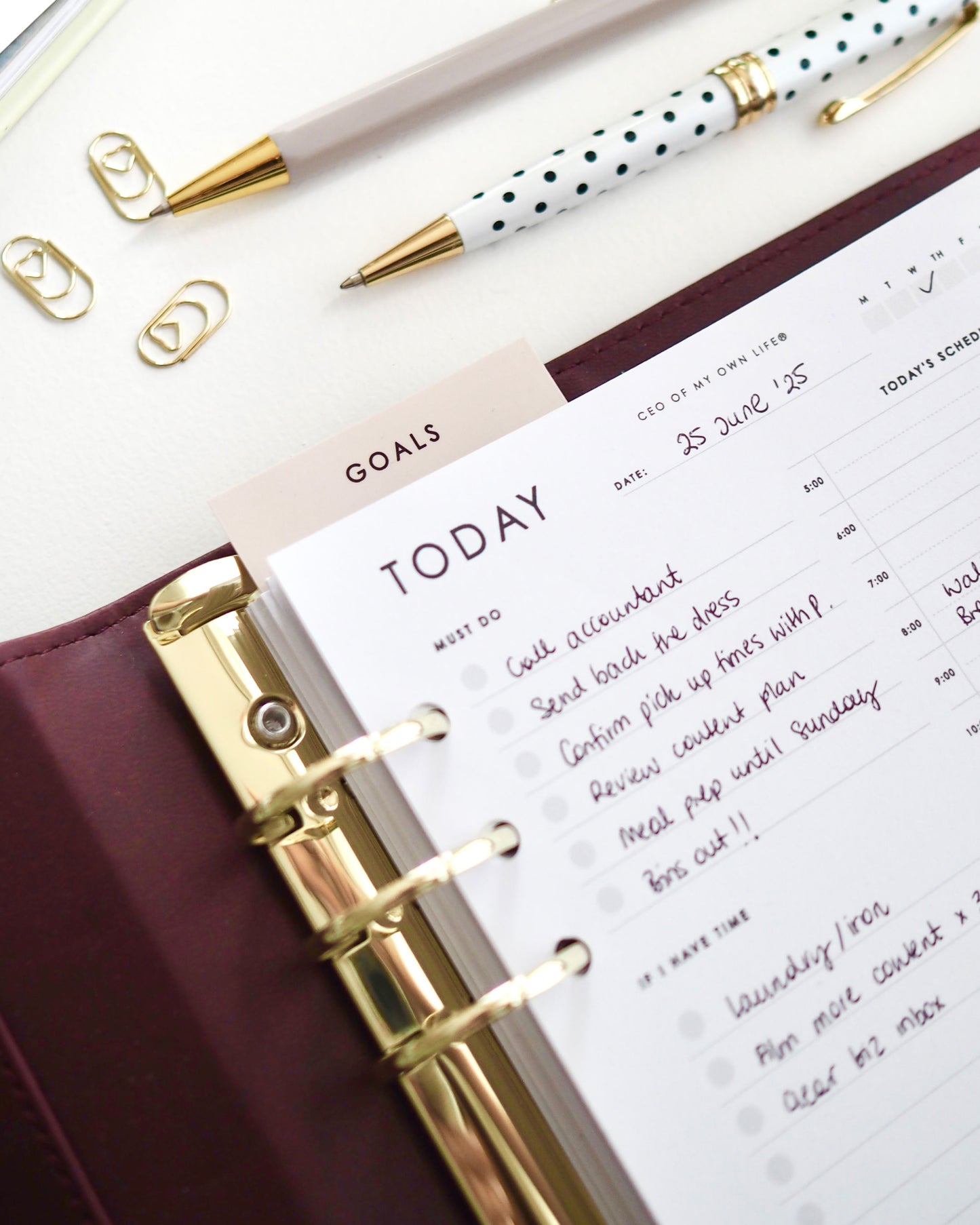 Blush 'Goals' Planner Page Marker for A5 6-Ring Binders, Filofax, Large GM 
Louis Vuitton Agendas - ella iconic® UK
