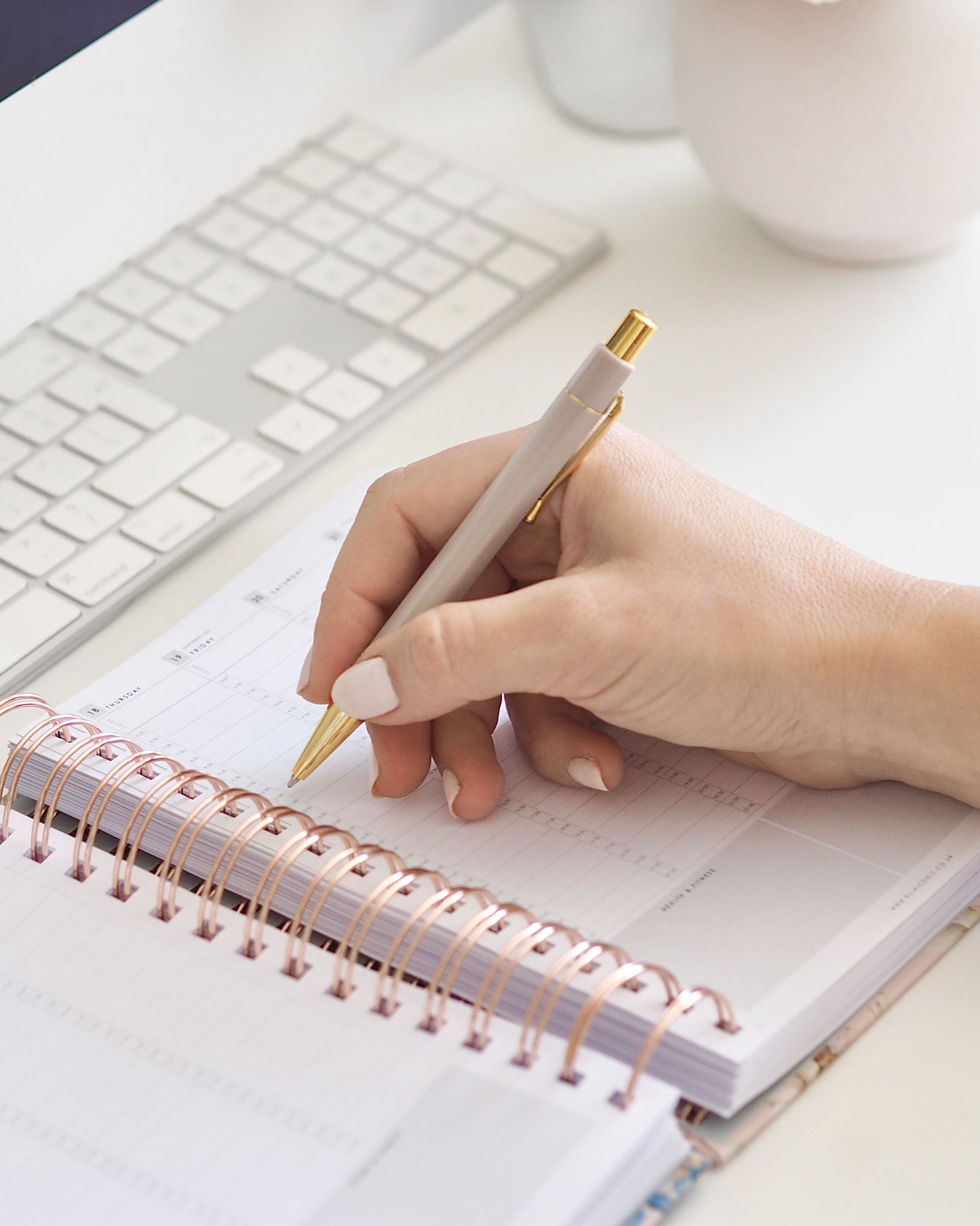 Hexagonal Lightweight Ballpoint Pen • Bare Beige - ella iconic® UK