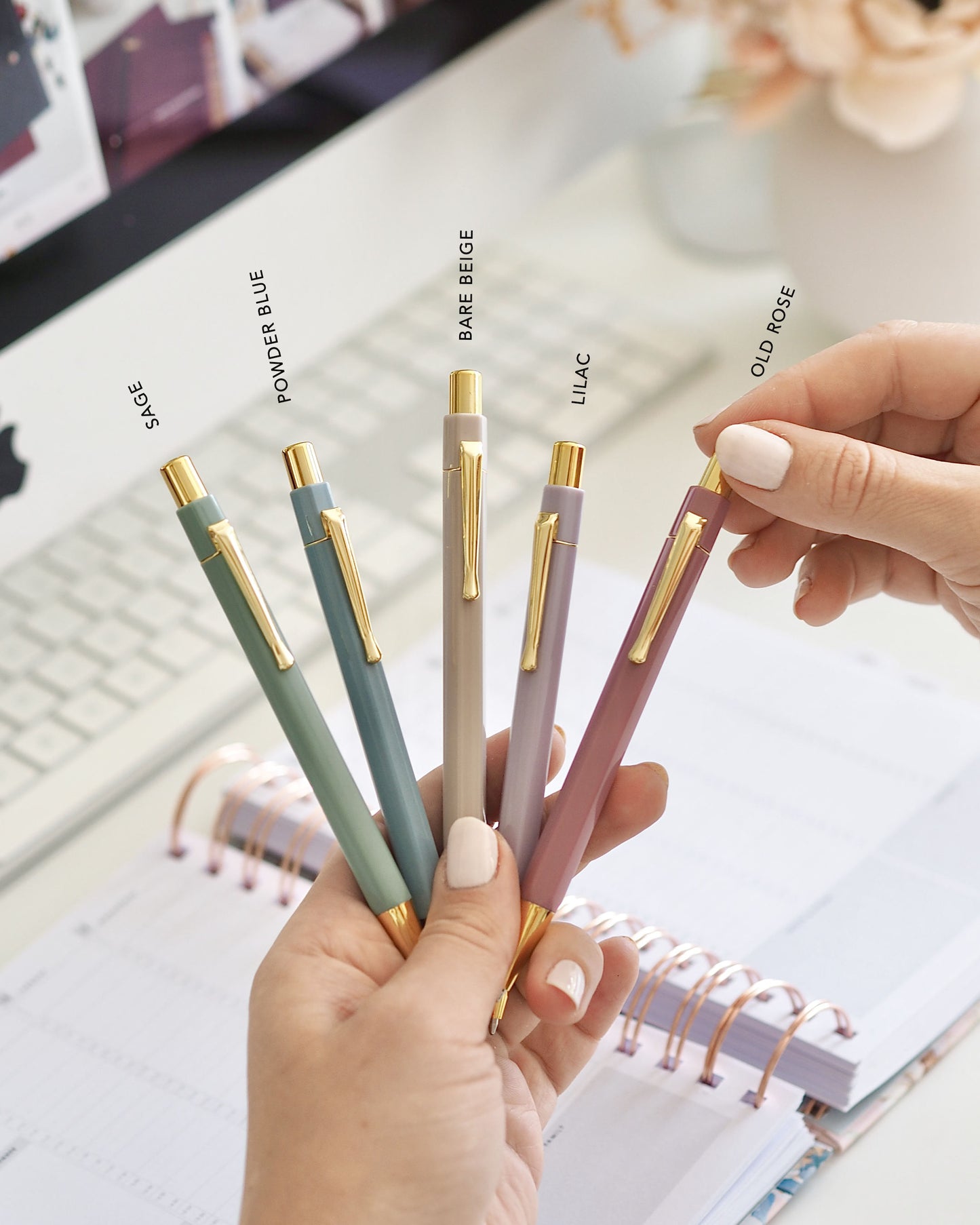 A lightweight, hexagonal pastel ballpoint pena with black ink. UK delivery from £3.99 • ella iconic® UK