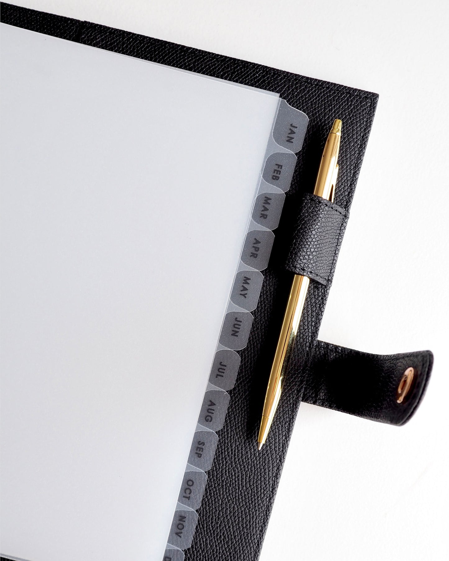 Frosted Plastic Jan - Dec A5 Monthly Planner Dividers With Tabs for 6-Ring Binders - ella iconic® UK