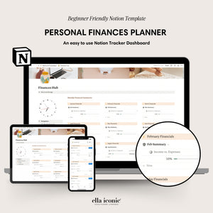 Notion Budget Planner Template for Beginners to Notion, Budget, Savings, Debt Trackers, Household Finance Tracker