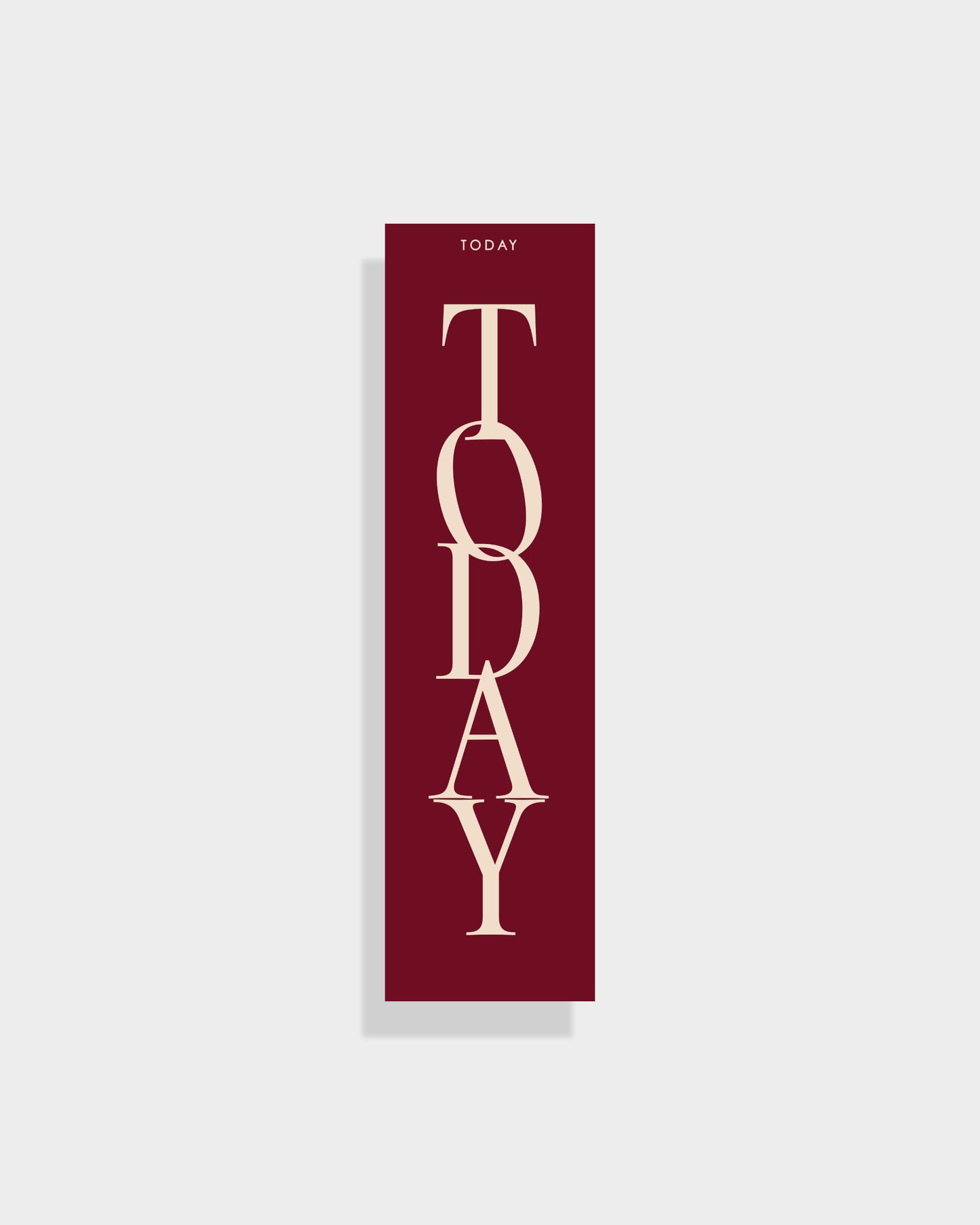 'Today' burgundy double sided planner page marker / bookmark for A5 planners and diaries - ella iconic® UK