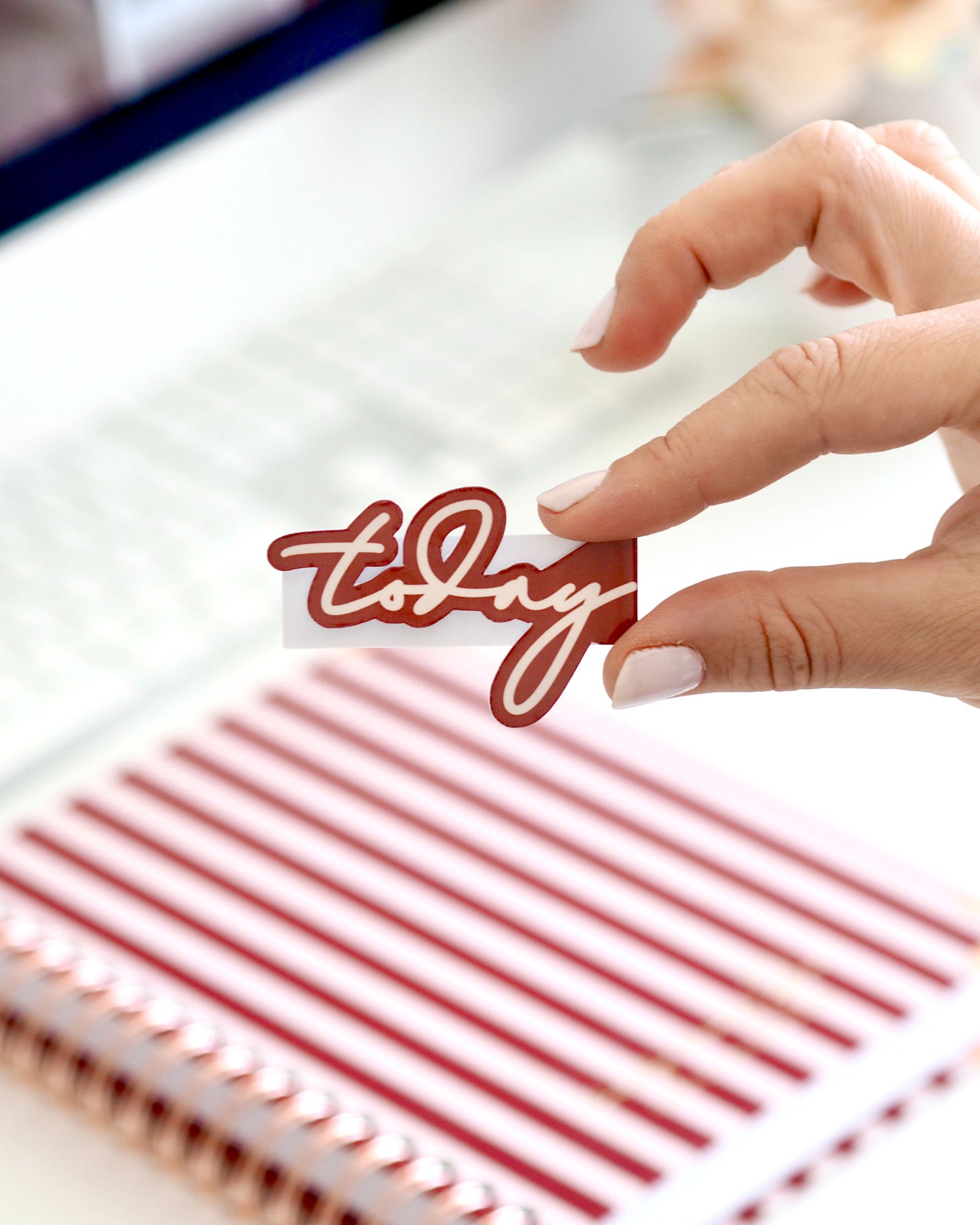 'today' cute magnetic bookmark, page marker for planners, agendas, organisers -  - red - ella iconic®