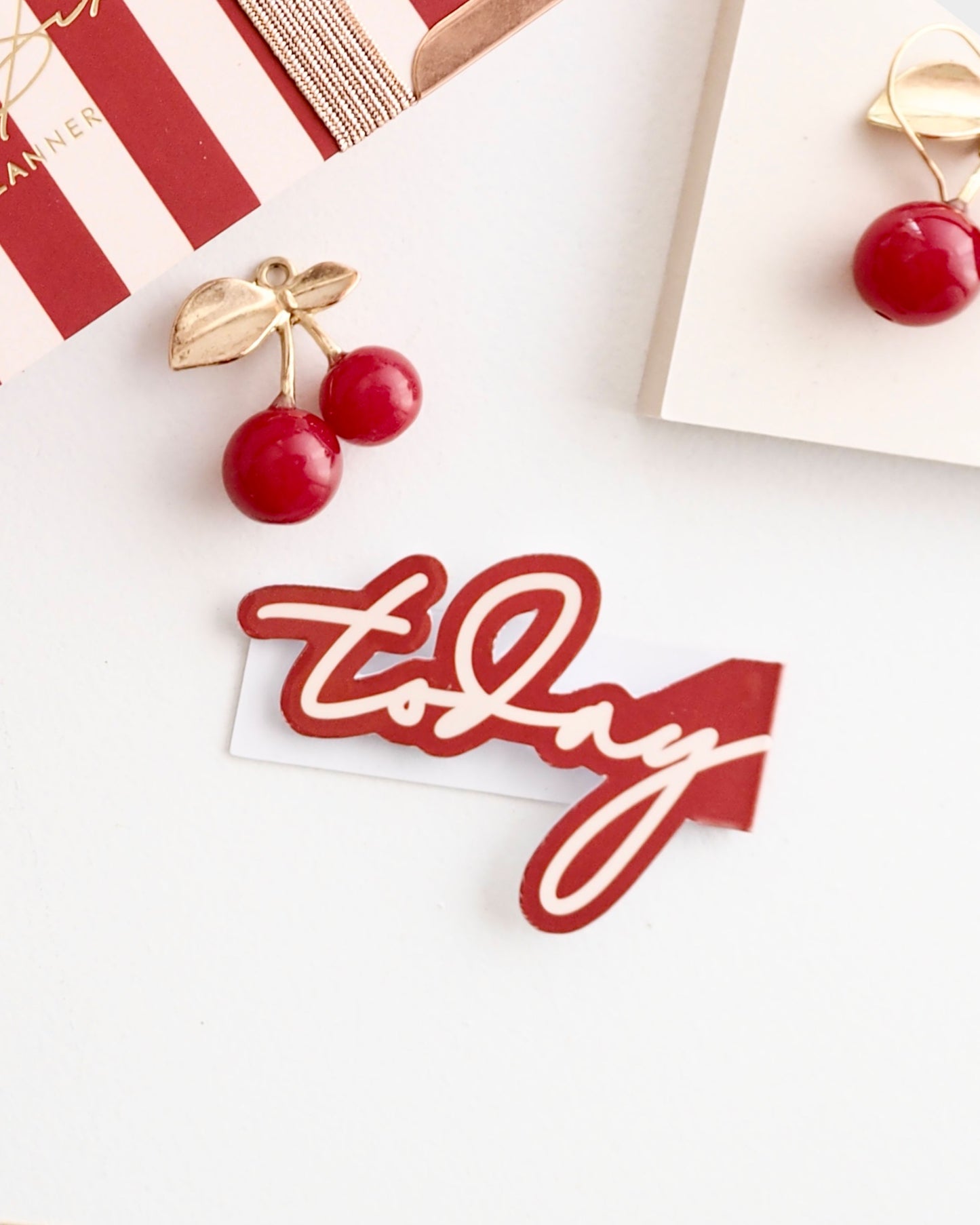 'today' cute magnetic bookmark, page marker for planners, agendas, organisers -  - red - ella iconic®