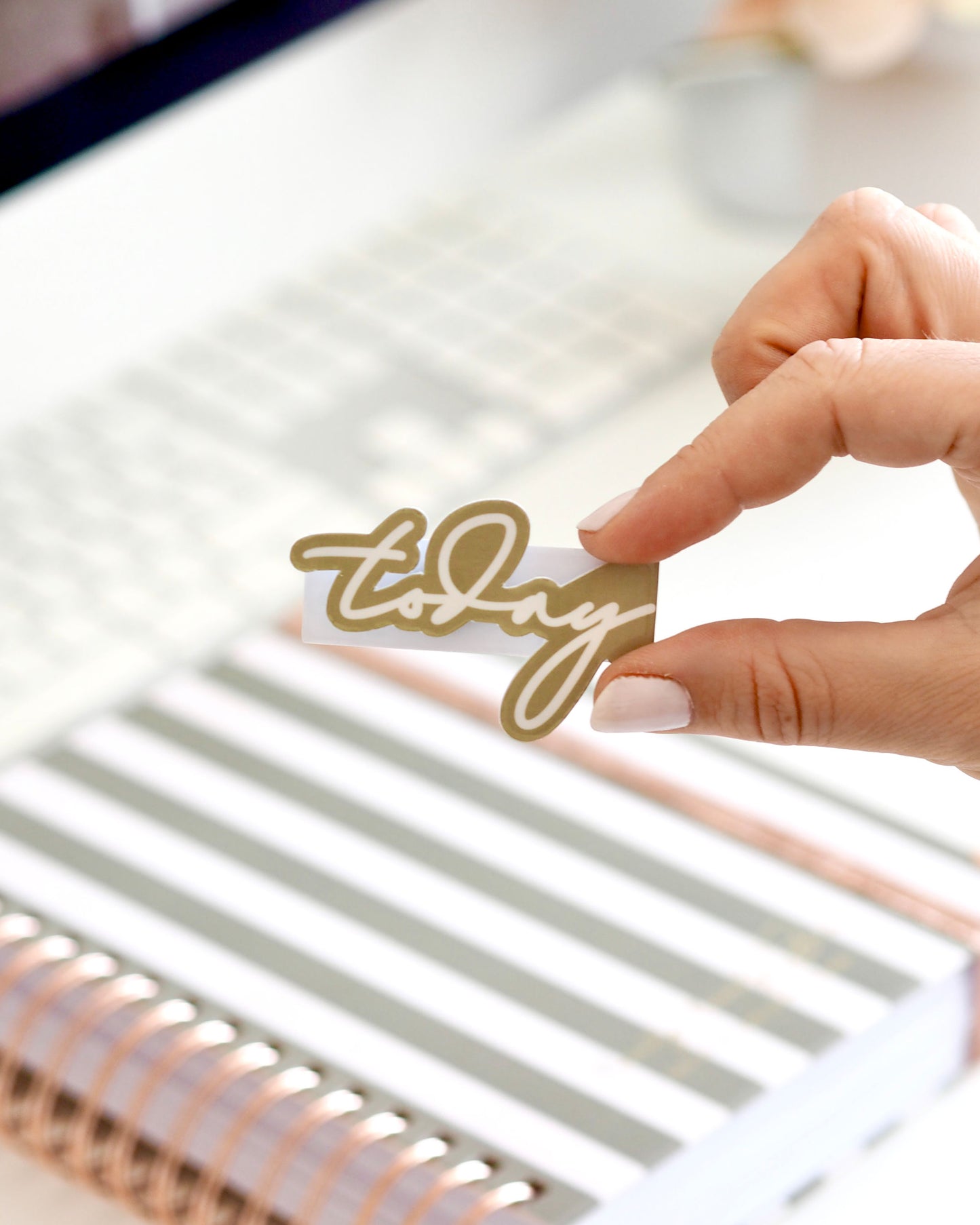 'today' magnetic bookmark, page marker for planners, agendas, organisers - olive - ella iconic®