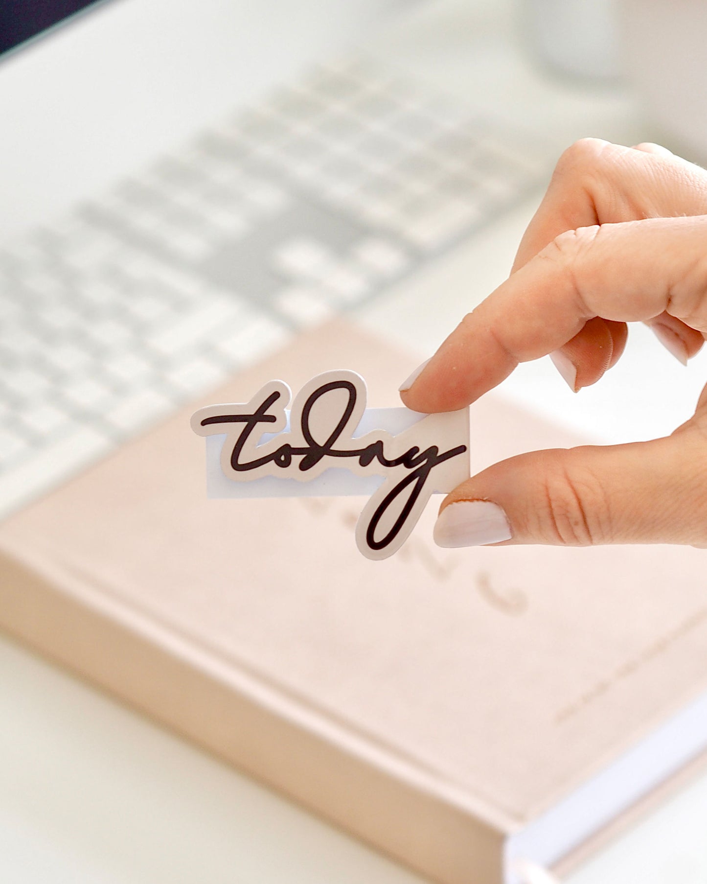 'today' Magnetic Bookmark, Page Marker for Planners, Agendas, Organisers  - ella iconic®  - Nude