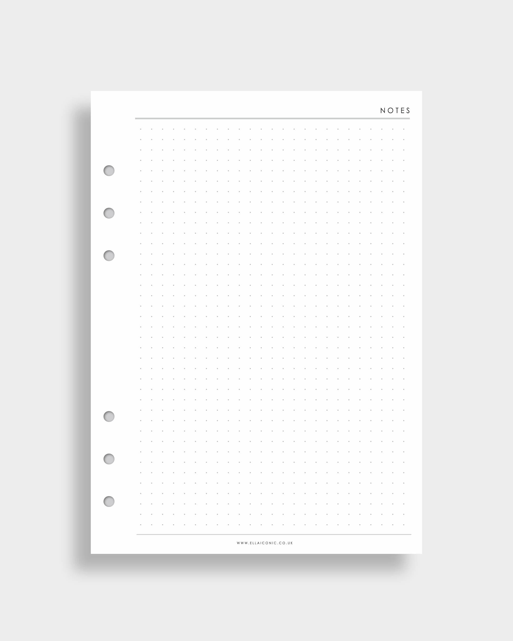 A5 Dot Grid Notes Pages • CEO of My Own Life® Planner Inserts – ellaiconic®