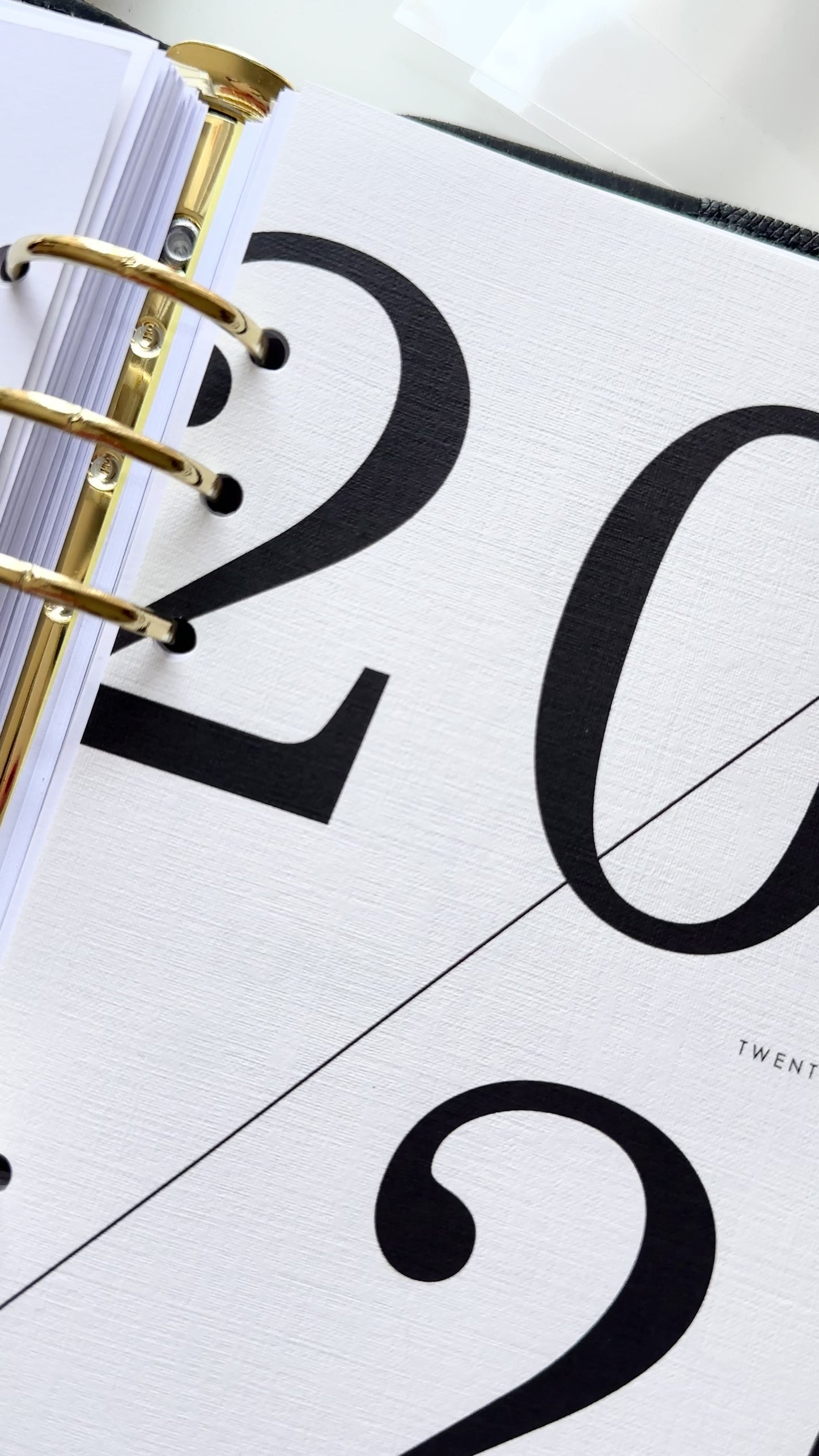 2026 Light Ivory Linen Paper A5 Planner Dashboard For A5 Ring Binders  - ella iconic® UK