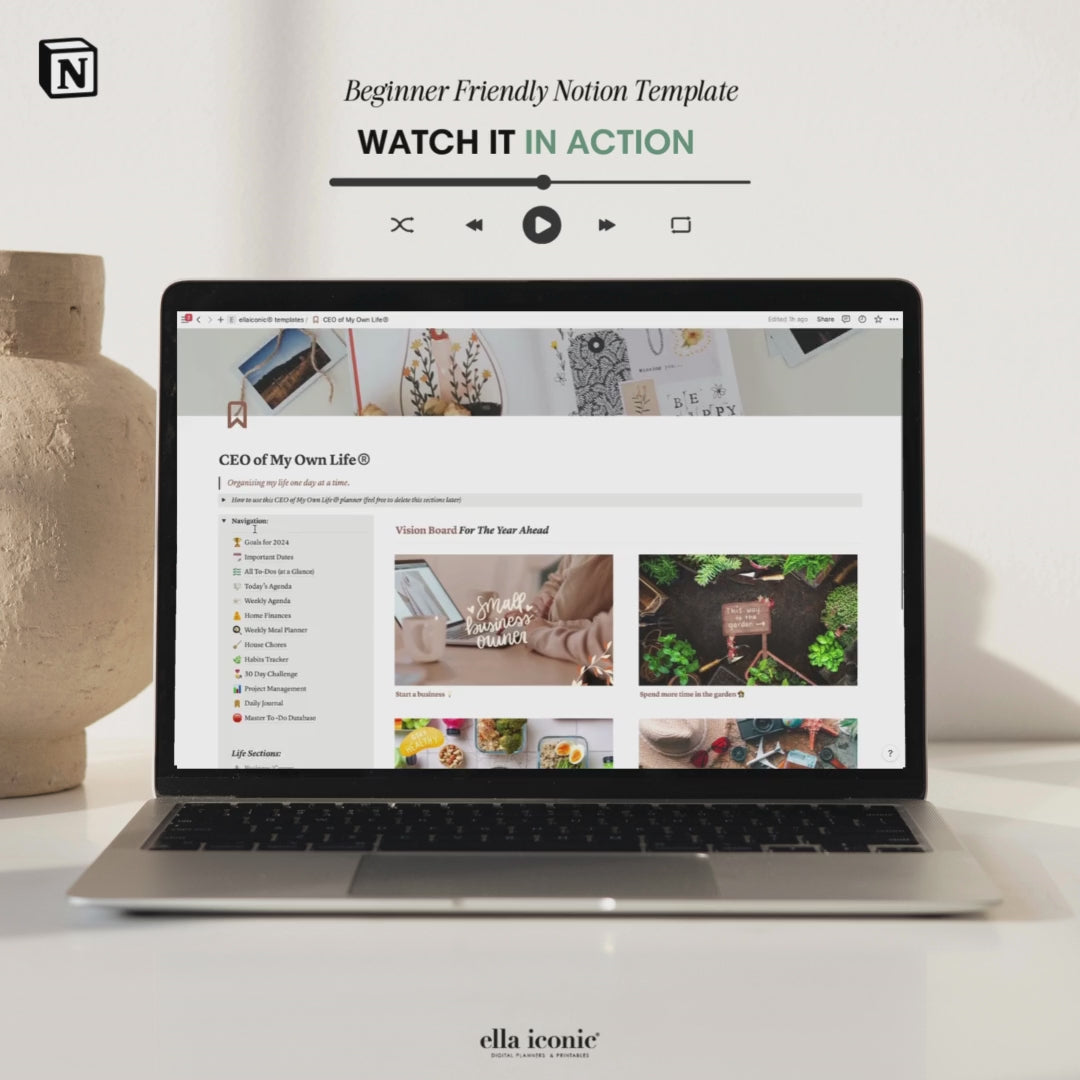 2024 Life Planner Notion Template - ellaiconic®