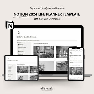 2024 Notion Life Planner Template | CEO of My Own Life® - Mono