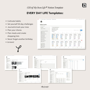 2024 Notion Life Planner Template | CEO of My Own Life® - Mono
