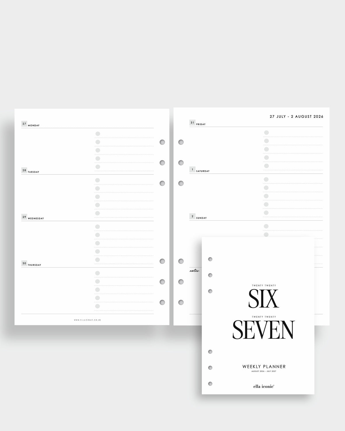 Premium A5 Planner Inserts For Filofax, LV GM Agendas | ella iconic ...