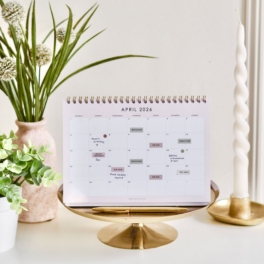 
                  
                    2026 A5 Monthly Desk Calendar For Home or Office
                  
                