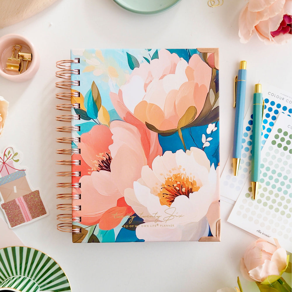 2026 Weekly Life Planner - Blooms -  CEO of My Own Life® Planner - ella iconic® UK