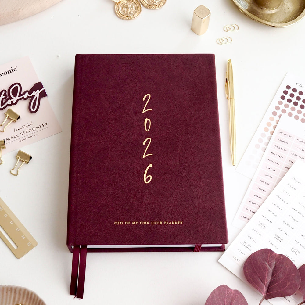 
                  
                    2026 Weekly Life Planner - CEO of My Own Life® Planner - Burgundy - ella iconic® UK
                  
                