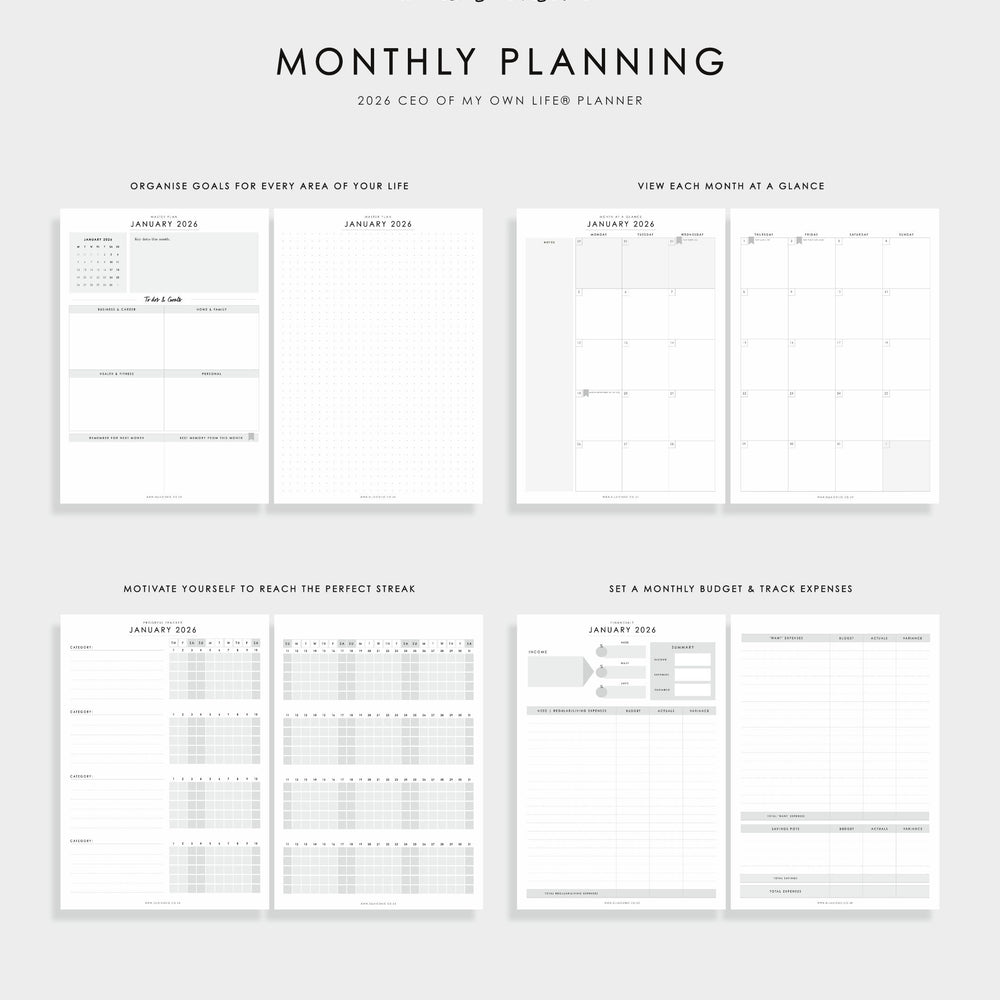 
                  
                    2026 Daily Weekly Life Planner • CEO of My Own Life® Planner - ella iconic® UK
                  
                