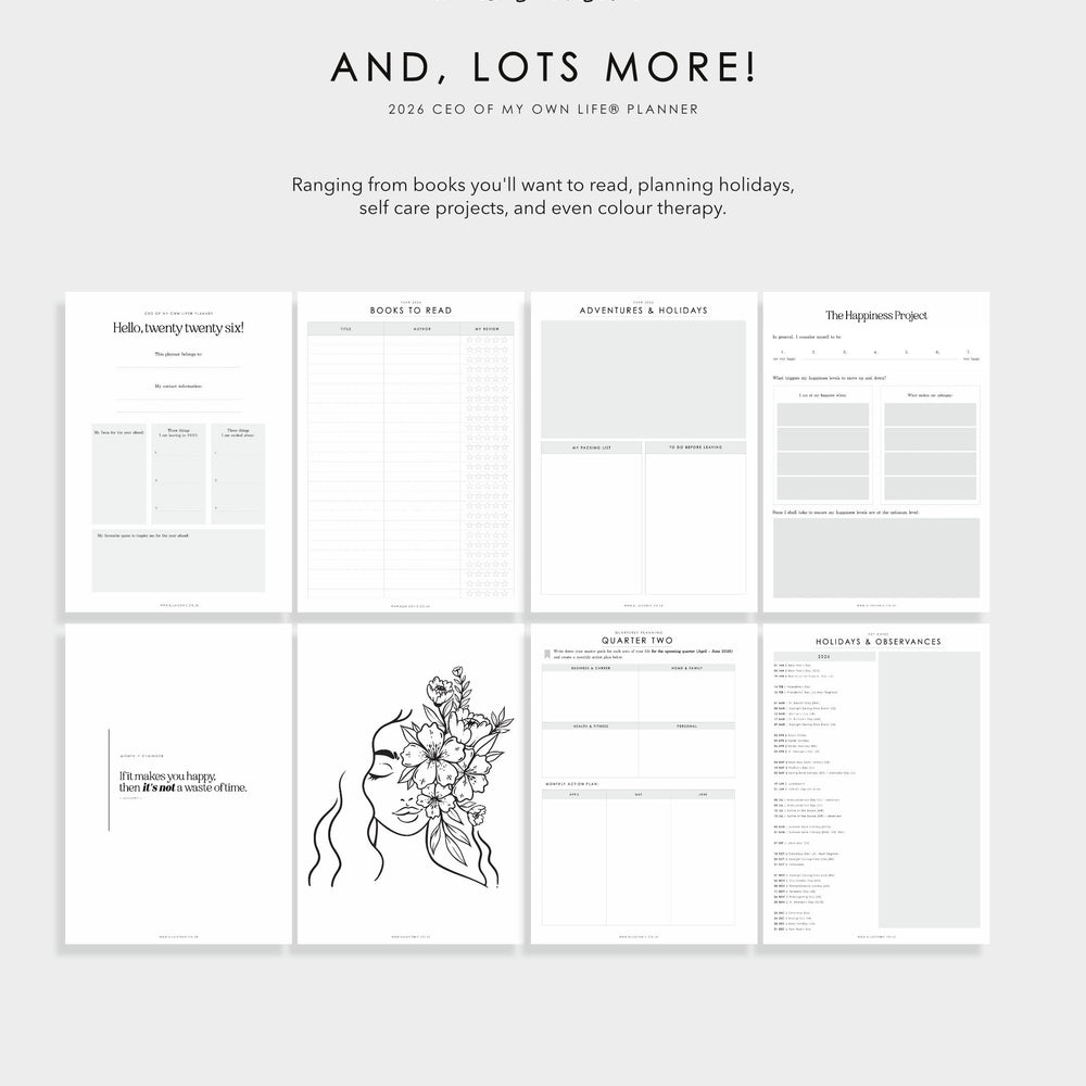 
                  
                    2026 Daily Weekly Life Planner • CEO of My Own Life® Planner - ella iconic® UK
                  
                
