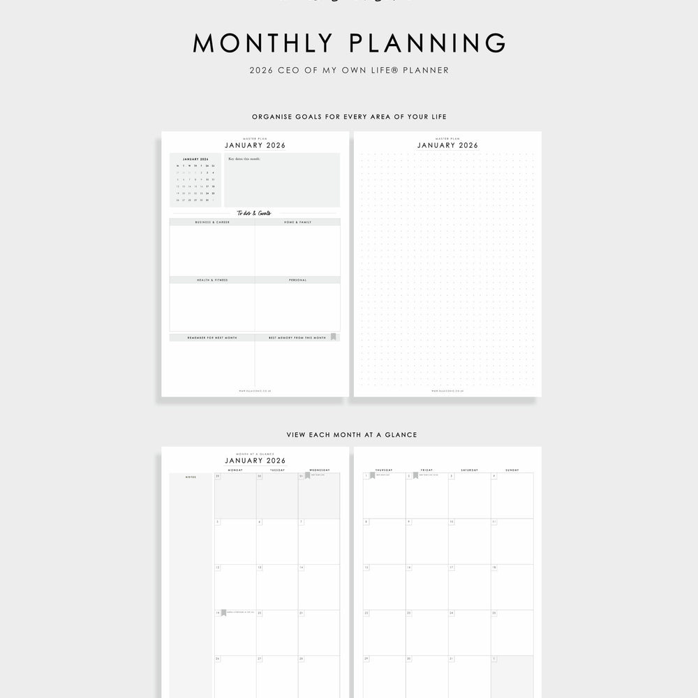 
                  
                    2026 Weekly Life Planner Inserts For A5 Ring Binders, Agendas - 2026 CEO of My Own Life® Planner - ella iconic® UK
                  
                