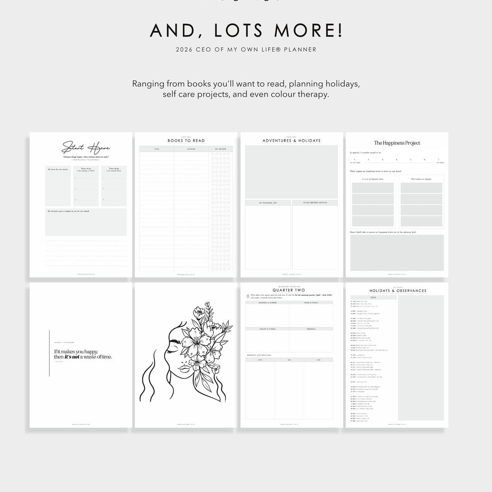 
                  
                    2026 Weekly Life Planner Inserts For A5 Ring Binders, Agendas - 2026 CEO of My Own Life® Planner - ella iconic® UK
                  
                