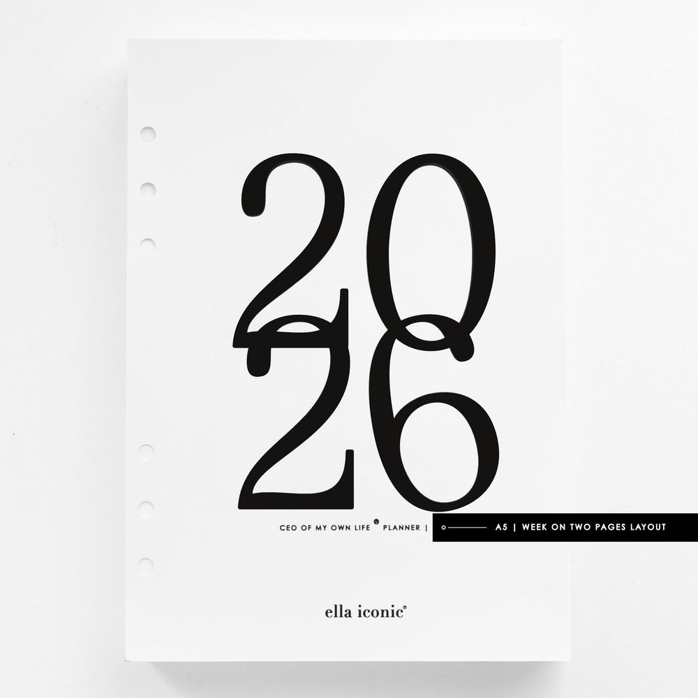 2026 Weekly Life Planner Inserts For A5 Ring Binders, Agendas - 2026 CEO of My Own Life® Planner - ella iconic® UK