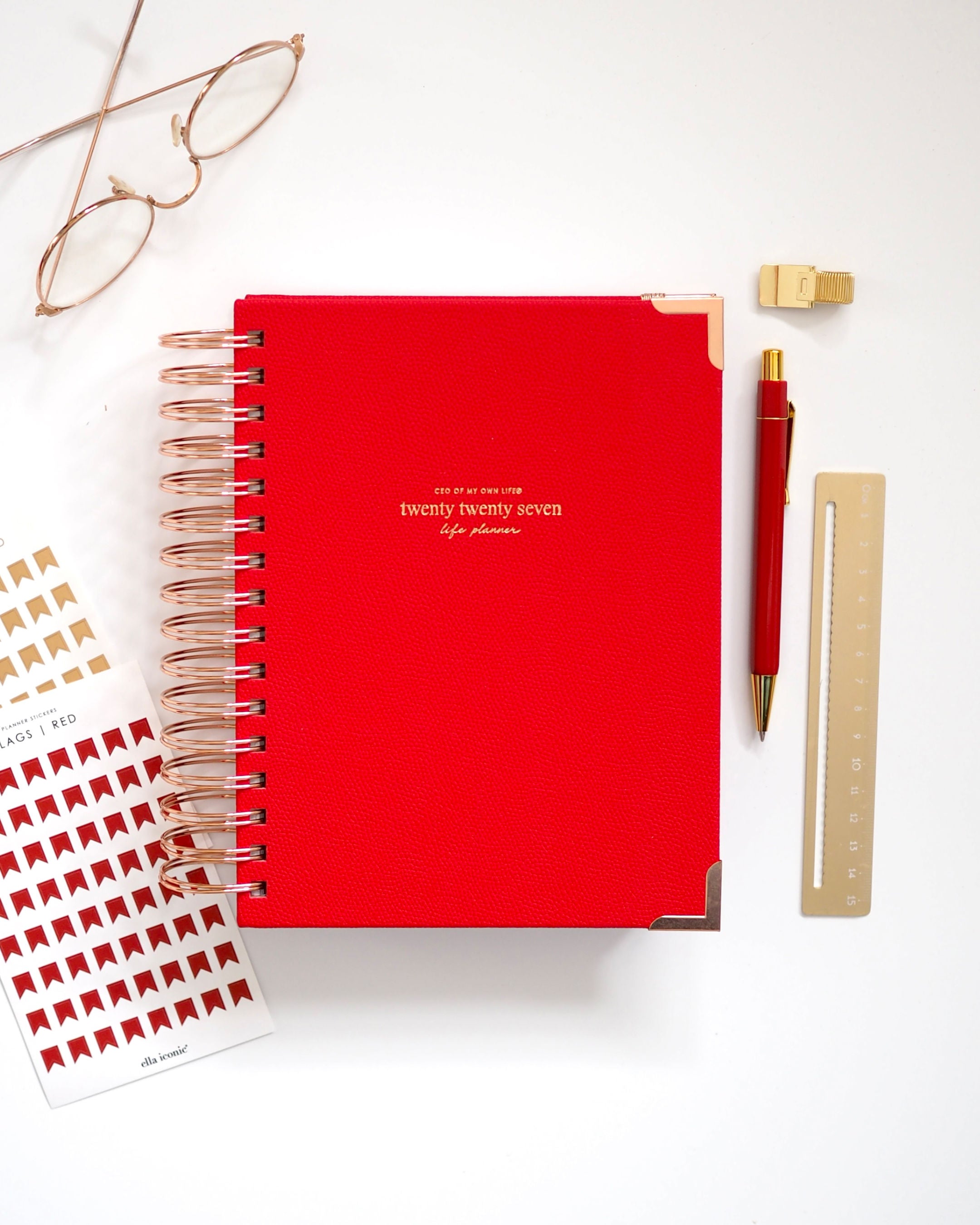 2027 Daily Life Planner • CEO of My Own Life® • Chilli Red – ellaiconic®