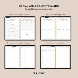 Digital Social Media Content Planner • GoodNotes | iPad