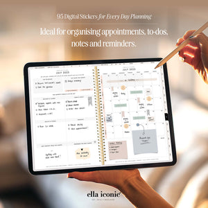 Digital Planner Stickers for GoodNotes iOS - Pastel Post Its, Flags and Notes | Ella Iconic®