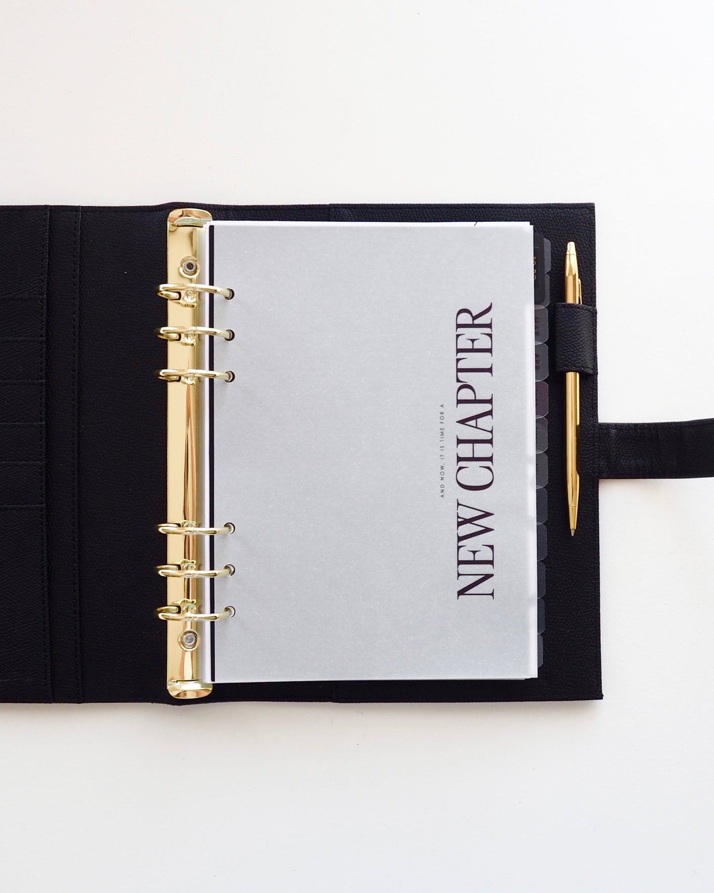 New Chapter - A5 Vellum Planner Dashboard For A5 6-Ring Binders, Filofax, Large GM LV Agendas - ella iconic®