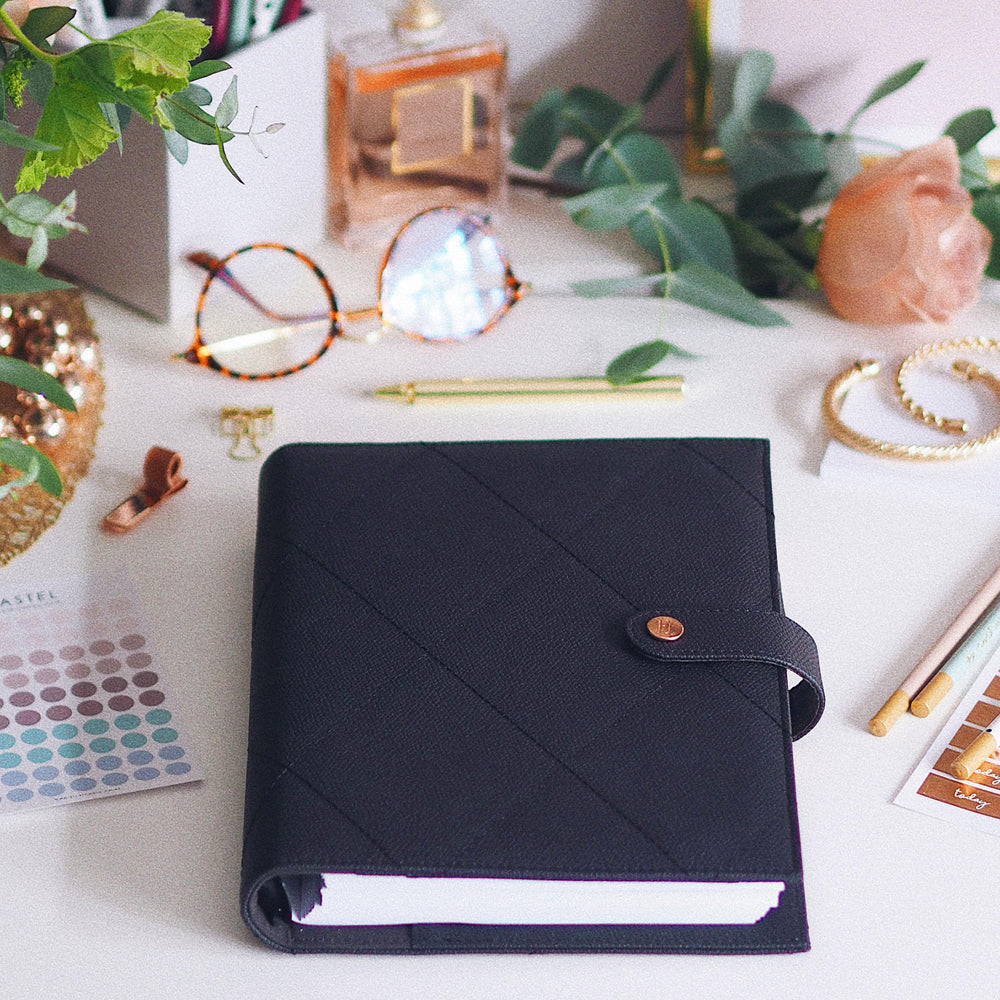 
                  
                    Black A5 Vegan Leather Organiser Planner - CEO of My Own Life® Planner - ella iconic®
                  
                