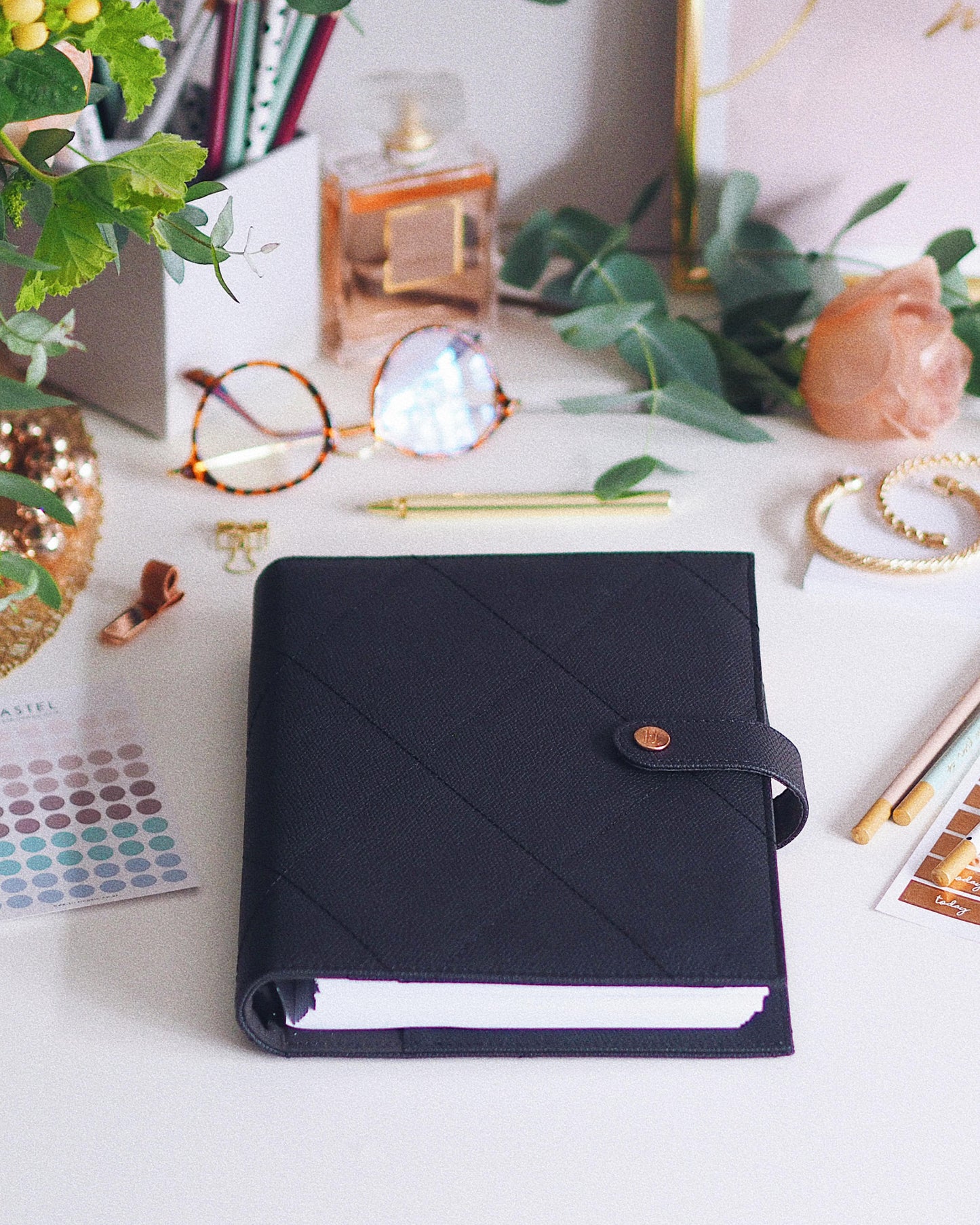Black A5 Vegan Leather Organiser Planner - CEO of My Own Life® Planner - ella iconic®