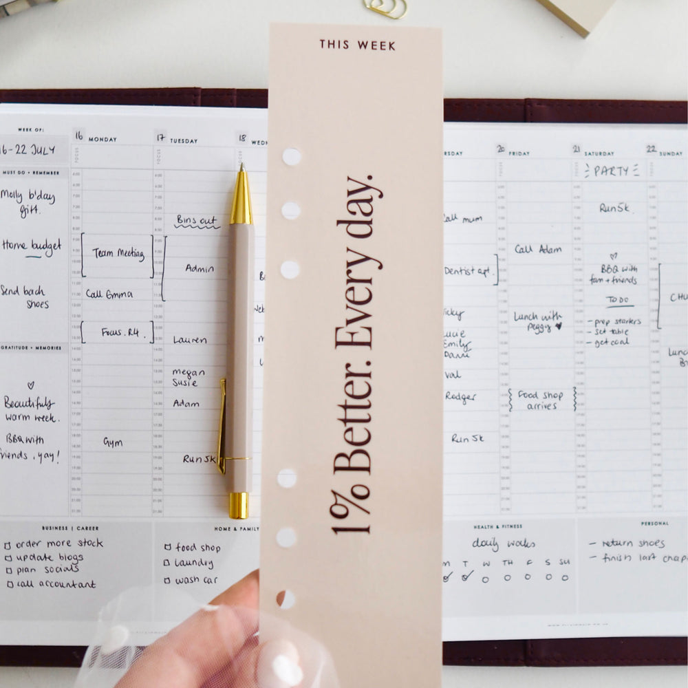 
                  
                    Blush 'This Week' Planner Page Marker for A5 6-Ring Binders - ella iconic® UK
                  
                
