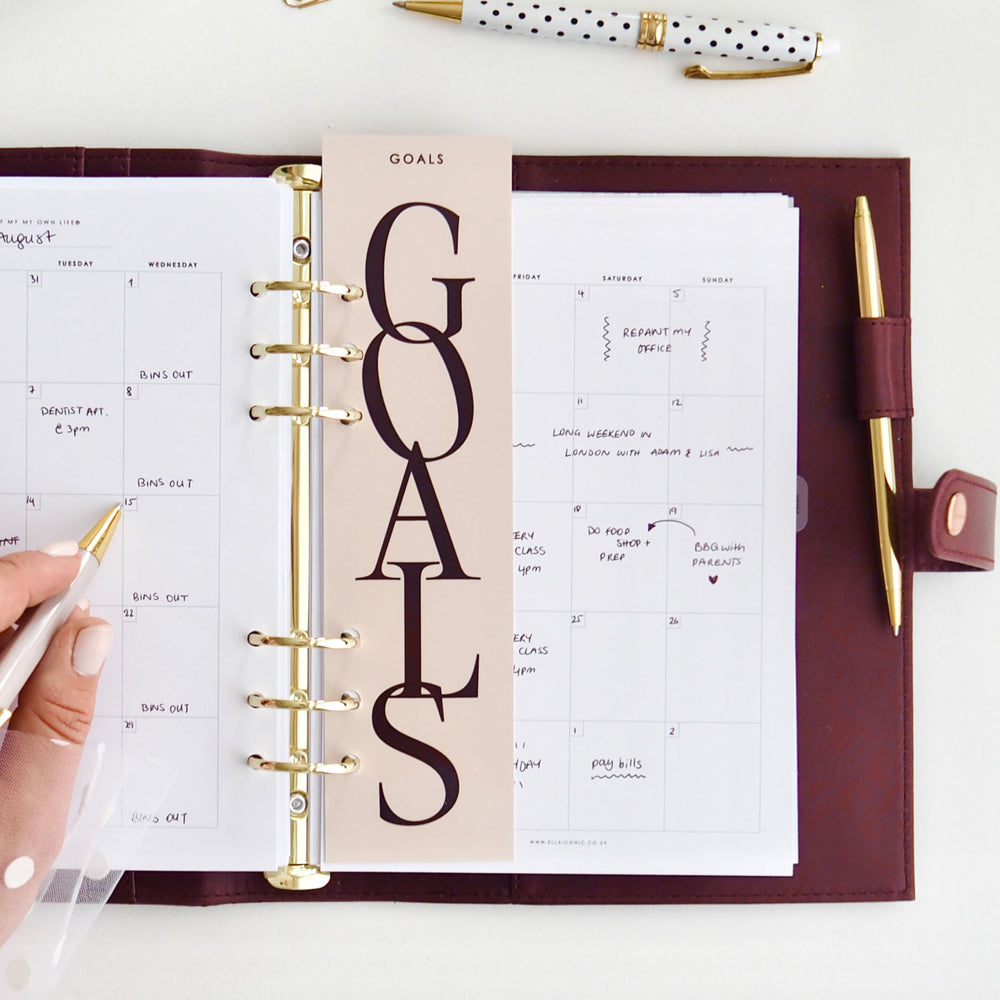 
                  
                    Blush 'Goals' Planner Page Marker for A5 6-Ring Binders, Filofax, Large GM 
Louis Vuitton Agendas - ella iconic® UK
                  
                