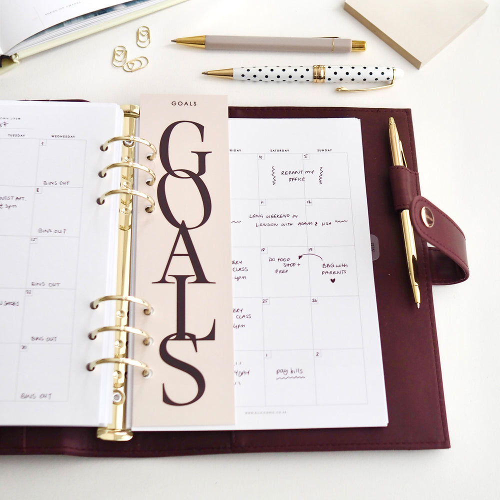 
                  
                    Blush 'Goals' Planner Page Marker for A5 6-Ring Binders, Filofax, Large GM 
Louis Vuitton Agendas - ella iconic® UK
                  
                