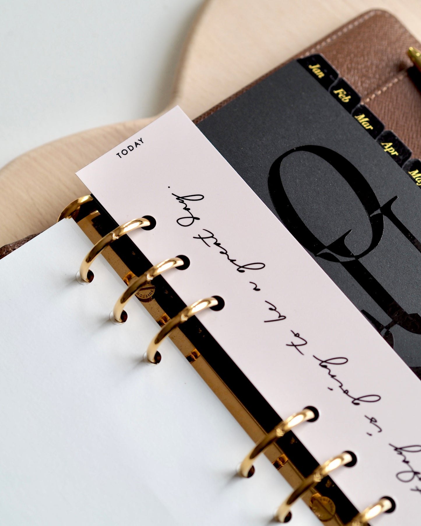 Today Blush Planner Page Marker for Personal Agendas, LM MM, Personal Filofax - ella iconic® UK