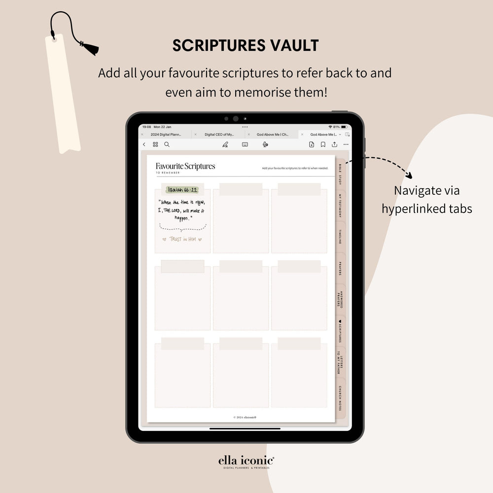 
                  
                    Christian digital planner - Bible Study & Prayer Journal  - GoodNotes Planner - ellaiconic®
                  
                