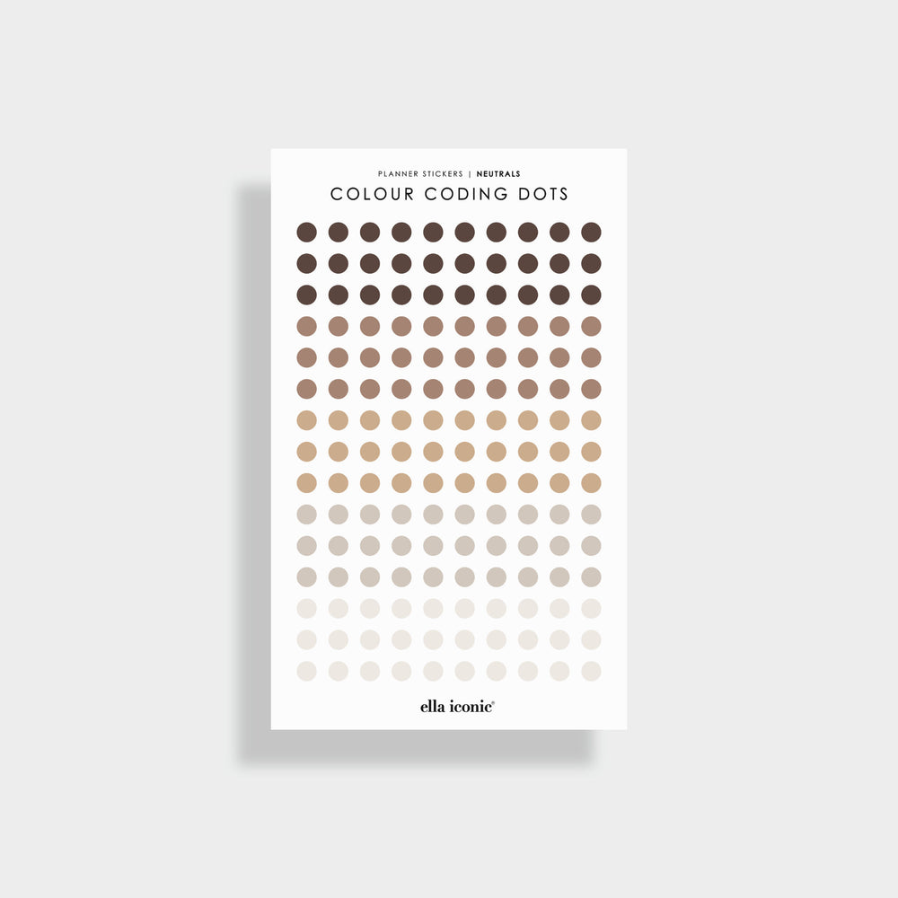 
                  
                    Circle Dot Colour Coding Planner Stickers | Neutrals - ella iconic® UK
                  
                