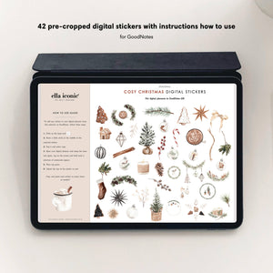Digital Christmas Stickers for GoodNotes Planners iOS - ellaiconic®