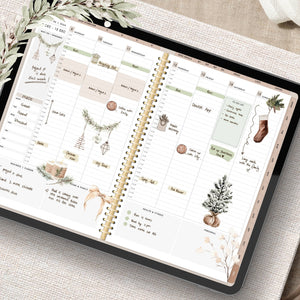 Cosy Christmas Digital Planner Stickers for GoodNotes - Christmas baubles, candles, lattes and festive decor - ellaiconic®