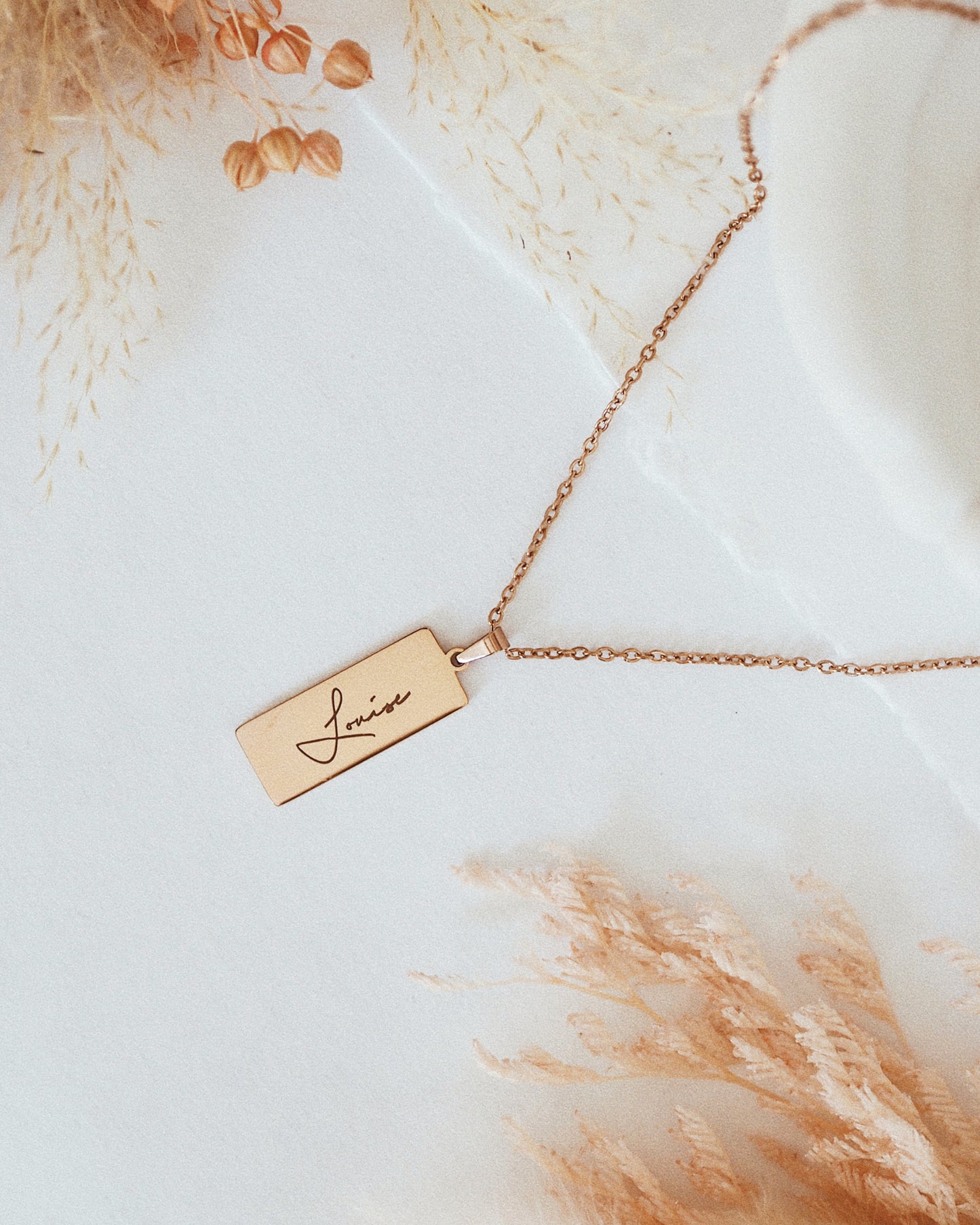Personalised Women's Engraved Jewellery - Double Side Engravable Rose Gold Pendant Necklace - ella iconic®