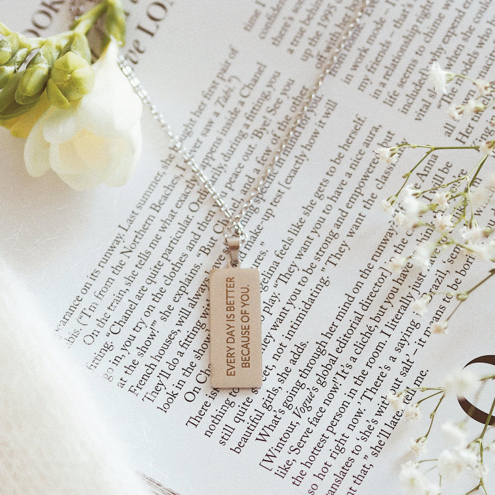 
                  
                    Personalised Women's Engraved Jewellery - Double Side Engravable Silver Pendant Necklace - ella iconic®
                  
                