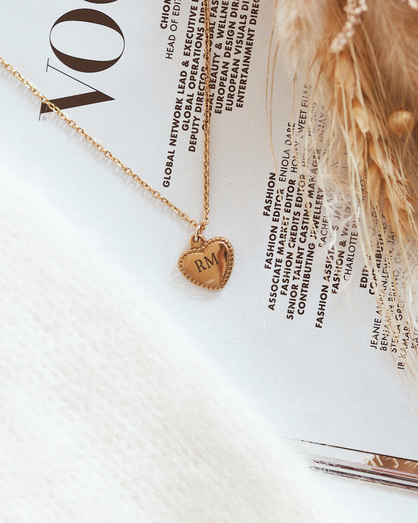 Personalised Women's Engraved Jewellery - Double Side Personalised Engravable Gold Heart Pendant Necklace - ella iconic®